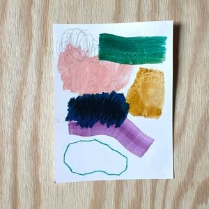 Mixed media abstract art